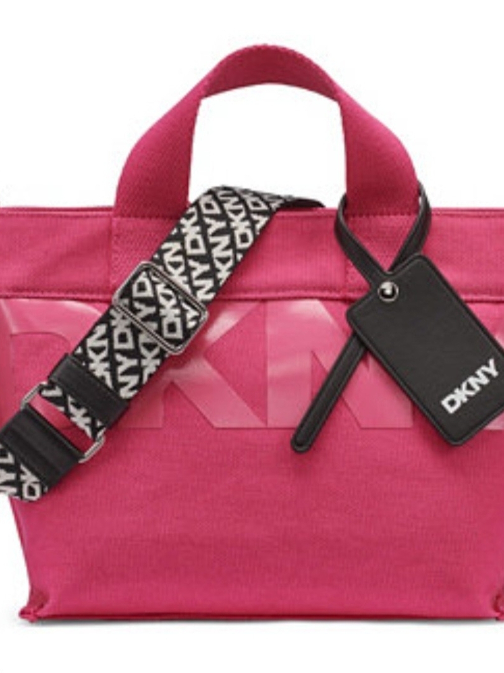 DKNY Hot Pink Tote with Branded Strap